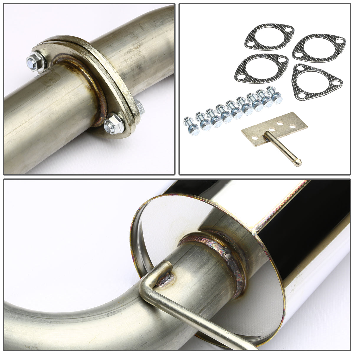 TUBERIA CATBACK CATBACK - 90-93 ACURA INTEGRA GS/RS - 2 DOOR - SINGLE ROLLED TIP - STAINLESS STEEL