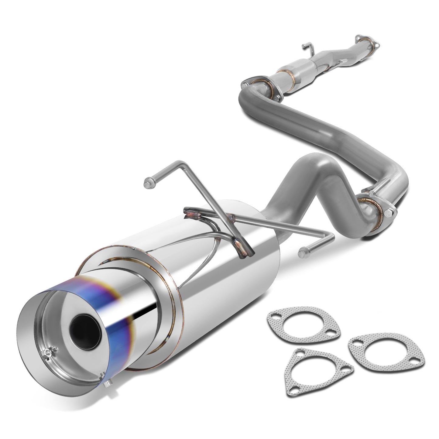 TUBERIA CATBACK CATBACK - 94-01 ACURA INTEGRA 2DOOR GSR - SINGLE BURNT TIP - STAINLESS STEEL