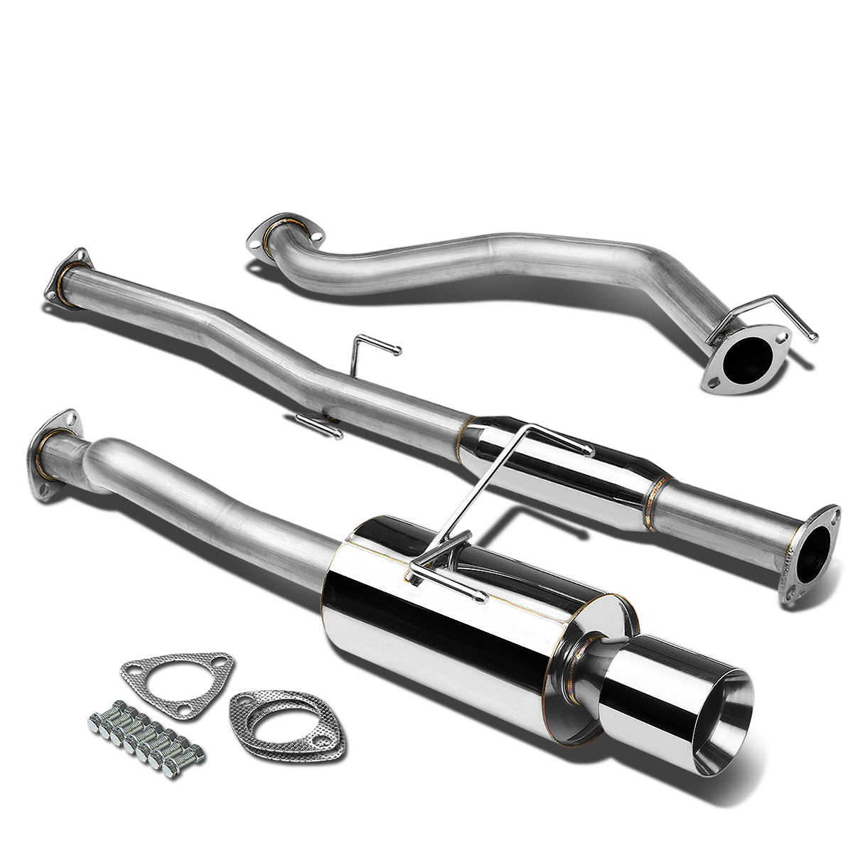 TUBERIA CATBACK CATBACK - 94-01 ACURA INTEGRA 2DR GSR - SINGLE ROLLED TIP - STAINLESS STEEL