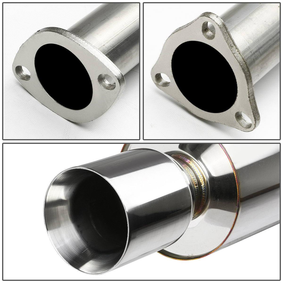 TUBERIA CATBACK CATBACK - 94-01 ACURA INTEGRA 2DR GSR - SINGLE ROLLED TIP - STAINLESS STEEL