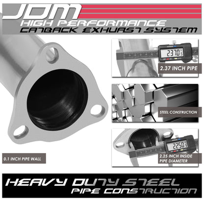 TUBERIA CATBACK CATBACK - 02-06 ACURA RSX NON-S SYSTEM - SINGLE TIP - STAINLESS STEEL