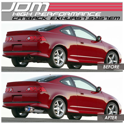 TUBERIA CATBACK CATBACK - 02-06 ACURA RSX NON-S SYSTEM - SINGLE BURNT TIP - STAINLESS STEEL