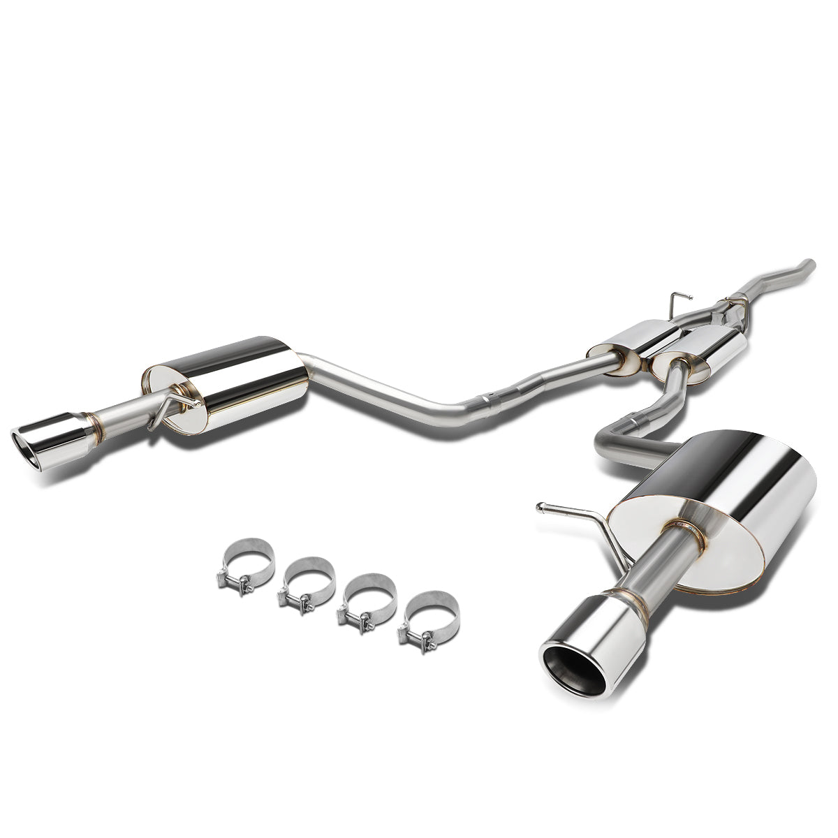 TUBERIA CATBACK CATBACK - 02-08 AUDI A4 QUATTRO 1.8L, 2.0L - DOUBLE ROLLED TIP - STAINLESS STEEL
