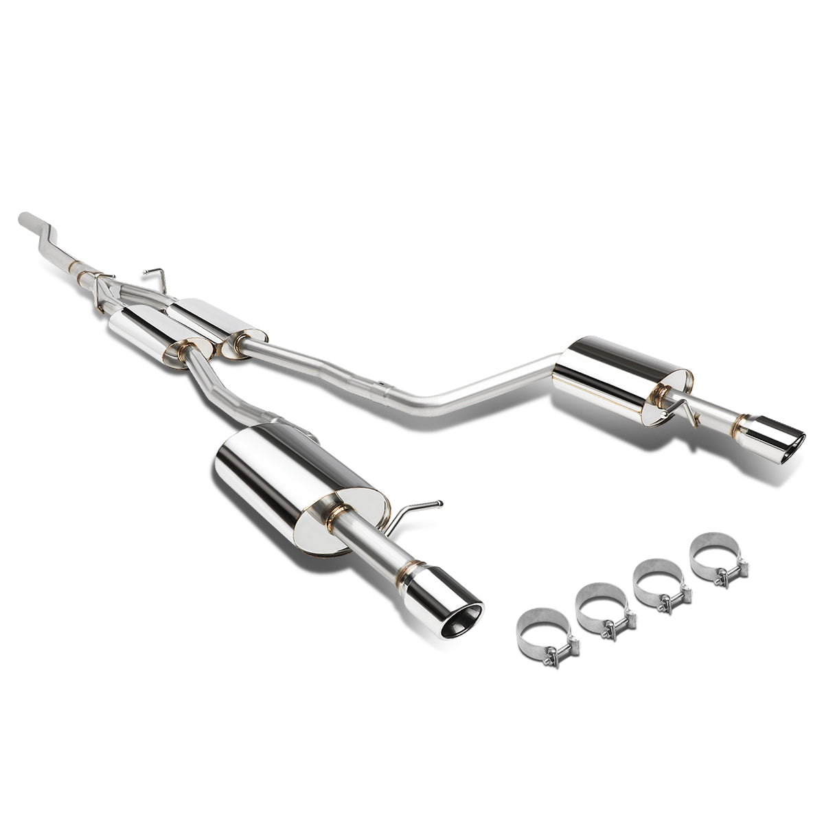 TUBERIA CATBACK CATBACK - 02-08 AUDI A4 QUATTRO 1.8L, 2.0L - DOUBLE ROLLED TIP - STAINLESS STEEL