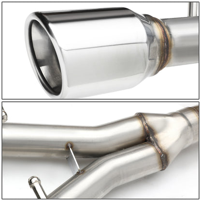 TUBERIA CATBACK CATBACK - 02-08 AUDI A4 QUATTRO 1.8L, 2.0L - DOUBLE ROLLED TIP - STAINLESS STEEL