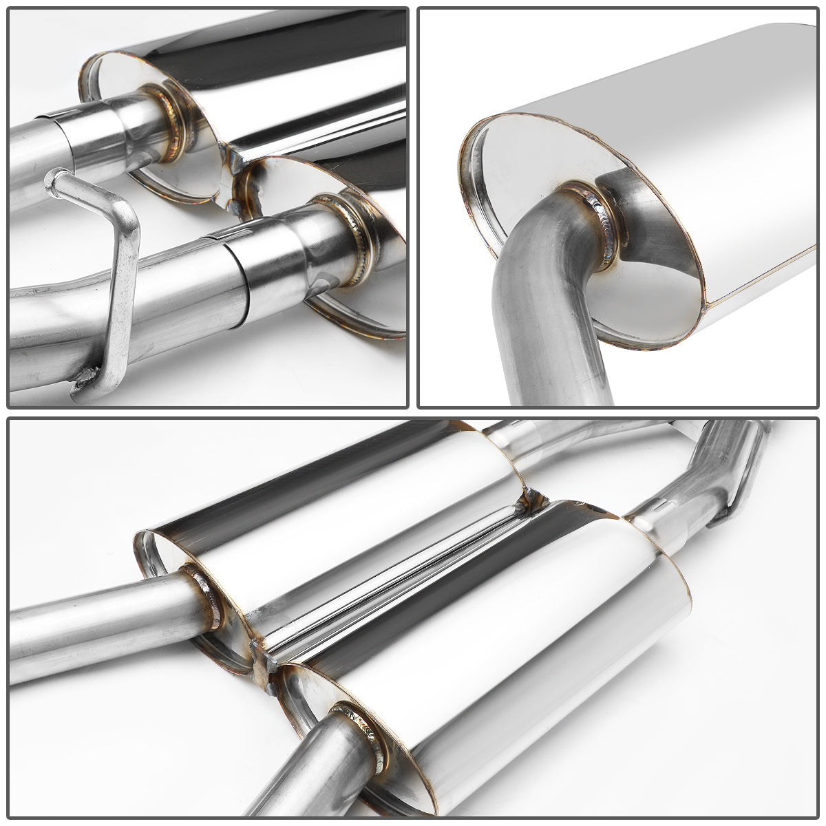 TUBERIA CATBACK CATBACK - 02-08 AUDI A4 QUATTRO 1.8L, 2.0L - DOUBLE ROLLED TIP - STAINLESS STEEL