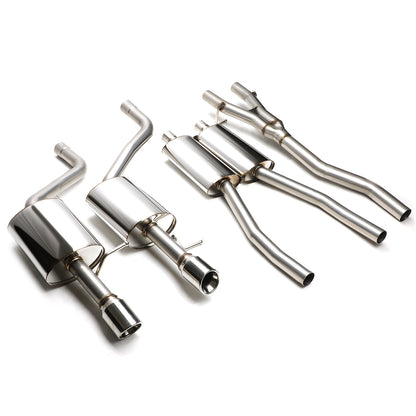 TUBERIA CATBACK CATBACK - 02-08 AUDI A4 QUATTRO 1.8L, 2.0L - DOUBLE ROLLED TIP - STAINLESS STEEL