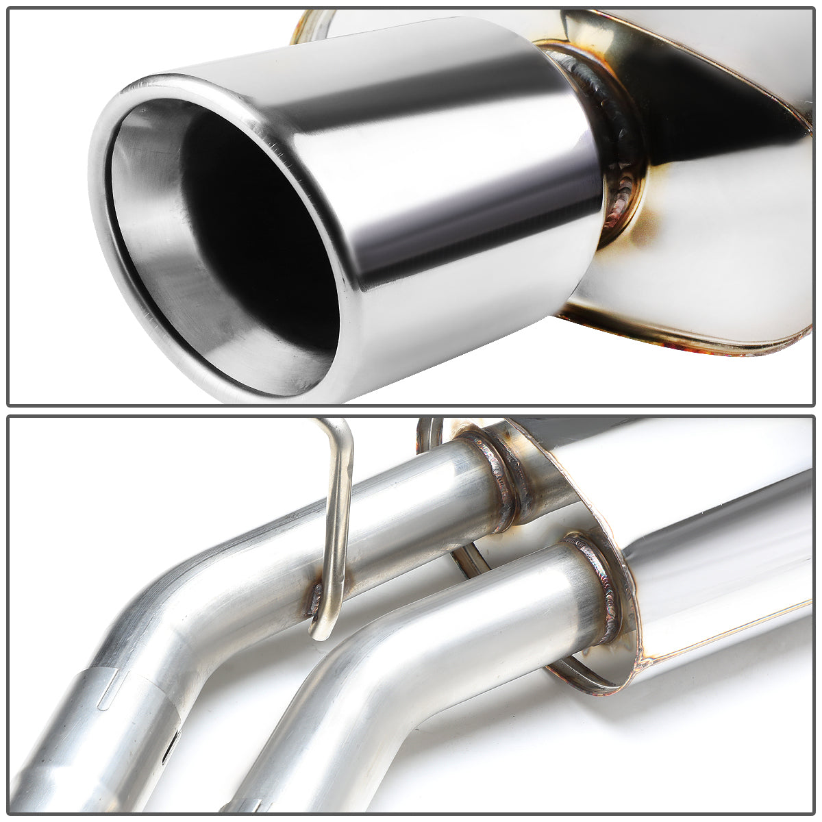 TUBERIA CATBACK CATBACK - 06-09 AUDI A4 SEDAN / COUPE 2.0L TURBO FWD - DOUBLE ROLLED TIP - STAINLESS STEEL