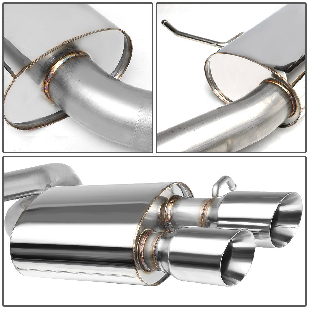 TUBERIA CATBACK CATBACK - 09-16 AUDI A4 SEDAN / WAGON 2.0L TURBO FWD - DOUBLE ROLLED TIP - STAINLESS STEEL