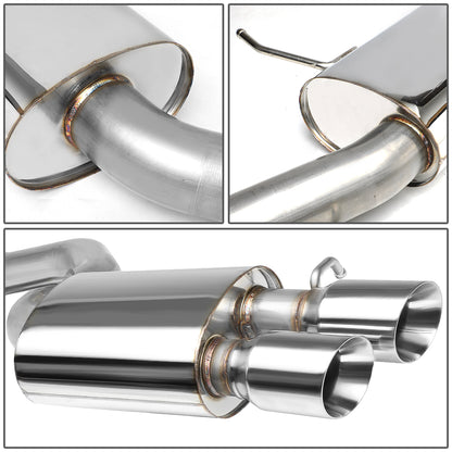 TUBERIA CATBACK CATBACK - 09-16 AUDI A4 SEDAN / WAGON 2.0L TURBO FWD - DOUBLE ROLLED TIP - STAINLESS STEEL