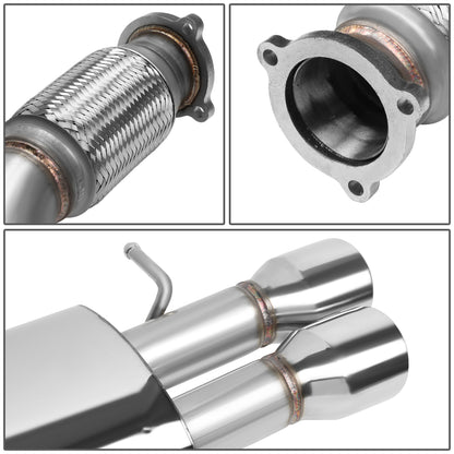 TUBERIA CATBACK CATBACK - 09-16 AUDI S4 SEDAN / BREAK 2.0L TURBO FWD - DUAL ROLLED TIP - STAINLESS STEEL