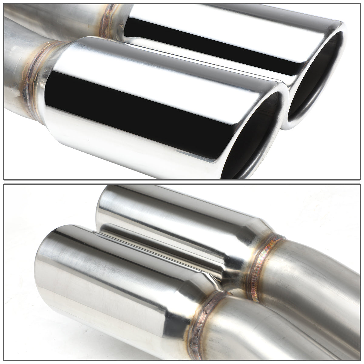 TUBERIA CATBACK CATBACK - 97-01 AUDI A4 SEDAN / WAGON 1.8L TURBO FWD - DOUBLE ROLLED TIP - STAINLESS STEEL