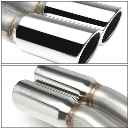 TUBERIA CATBACK CATBACK - 97-01 AUDI A4 SEDAN / WAGON 1.8L TURBO FWD - DOUBLE ROLLED TIP - STAINLESS STEEL