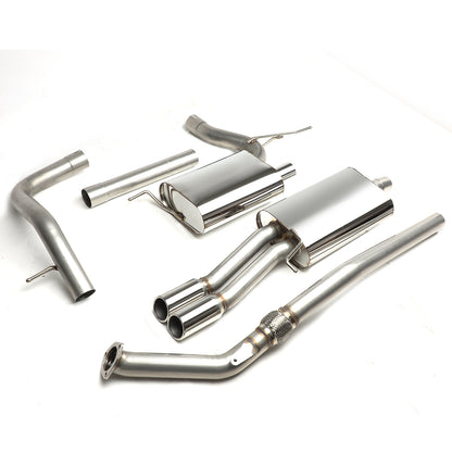 TUBERIA CATBACK CATBACK - 97-01 AUDI A4 SEDAN / WAGON 1.8L TURBO FWD - DOUBLE ROLLED TIP - STAINLESS STEEL