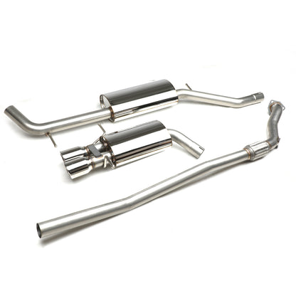TUBERIA CATBACK CATBACK - 97-01 AUDI A4 QUATTRO SEDAN / WAGON 1.8L TURBO AWD - DOUBLE ROLLED TIP - STAINLESS STEEL