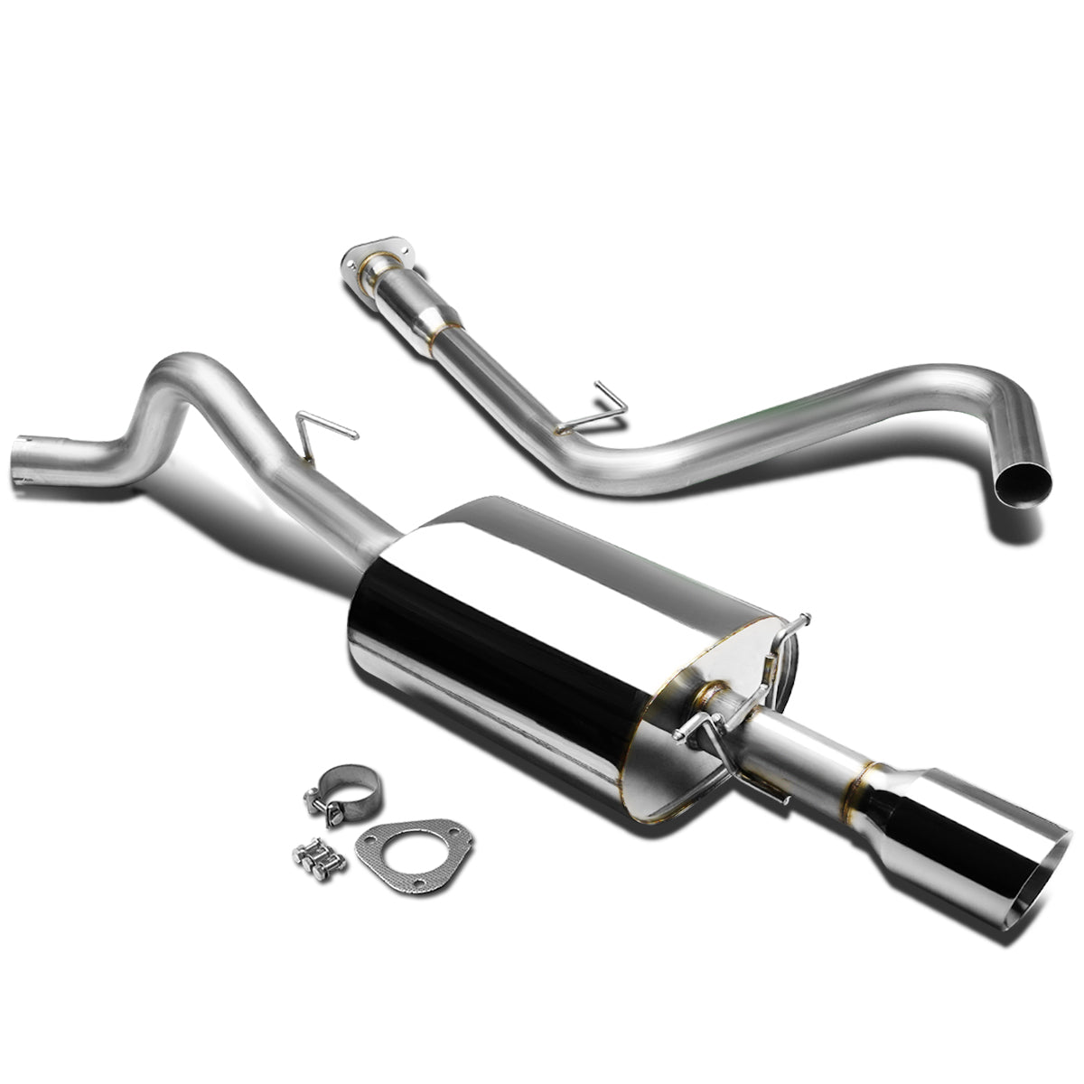 TUBERIA CATBACK CATBACK - 08-10 CHEVY COBALT TURBO - DUAL ROLLED TIP - STAINLESS STEEL