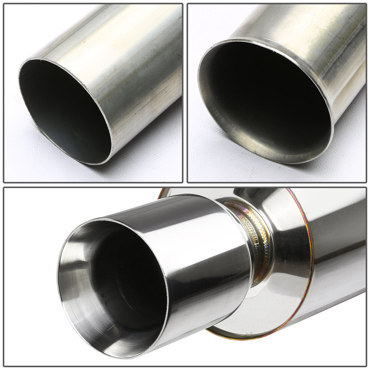 TUBERIA CATBACK CATBACK - 95-03 CHEVY CAVALIER / SUNFIRE 2.2 L - SINGLE ROLLED TIP - STAINLESS STEEL