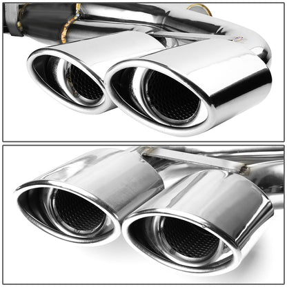 TUBERIA CATBACK CATBACK - 97-04 CHEVY CORVETTE C5 5.7L - QUAD OVEAL ROLLED TIP - STAINLESS STEEL