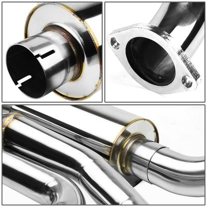 TUBERIA CATBACK CATBACK - 97-04 CHEVY CORVETTE C5 5.7L - QUAD OVEAL ROLLED TIP - STAINLESS STEEL