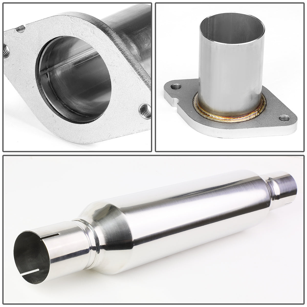 TUBERIA CATBACK CATBACK - 97-99 PONTIAC GRAND PRIX / 2005 PONTIAC GRAND PRIX 5.3L / 2005 CHEVY IMPALA 3.8L / 00-05 CHEVY MONTE CARLO 3.8L - DUAL ROLLED TIP - STAINLESS STEEL