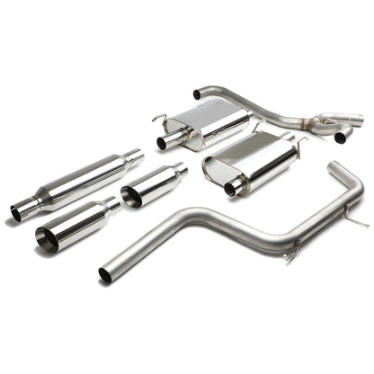 TUBERIA CATBACK CATBACK - 97-99 PONTIAC GRAND PRIX / 2005 PONTIAC GRAND PRIX 5.3L / 2005 CHEVY IMPALA 3.8L / 00-05 CHEVY MONTE CARLO 3.8L - DUAL ROLLED TIP - STAINLESS STEEL