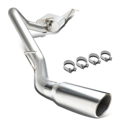 TUBERIA CATBACK CATBACK - 07-13 CHEVY SILVERADO / GMC SIERRA STANDARD CAB LONG BED 4.3L / 4.8L / 5.3L / 6.0L - SINGLE TIP - STAINLESS STEEL