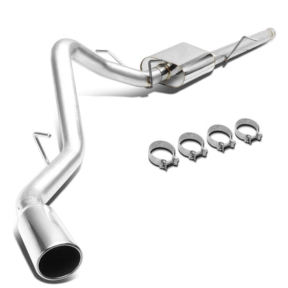 TUBERIA CATBACK CATBACK - 07-13 CHEVY SILVERADO / GMC SIERRA STANDARD CAB LONG BED 4.3L / 4.8L / 5.3L / 6.0L - SINGLE TIP - STAINLESS STEEL