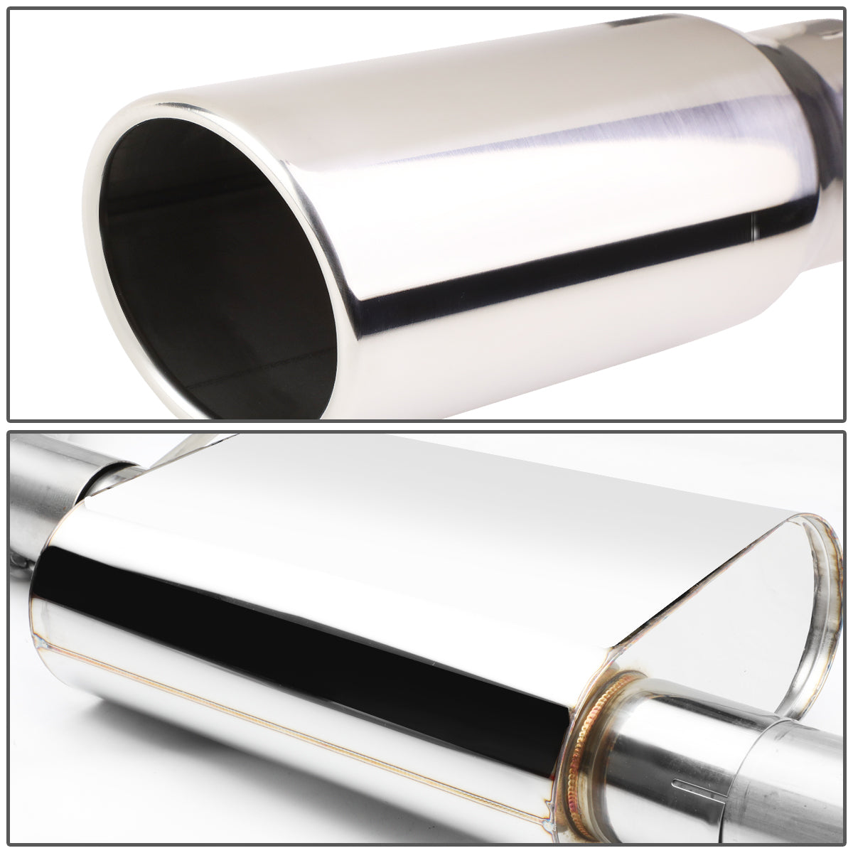 TUBERIA CATBACK CATBACK - 07-13 CHEVY SILVERADO / GMC SIERRA STANDARD CAB LONG BED 4.3L / 4.8L / 5.3L / 6.0L - SINGLE TIP - STAINLESS STEEL