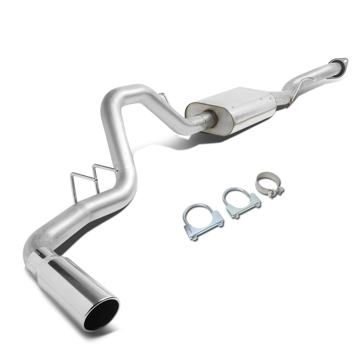 TUBERIA CATBACK CATBACK - 99-07 CHEVY SILVERADO / GMC SIERRA STANDARD CAB SHORT BED 4.3L / 4.8L / 5.3L / 6.0L - MUFFLER TIP - STAINLESS STEEL