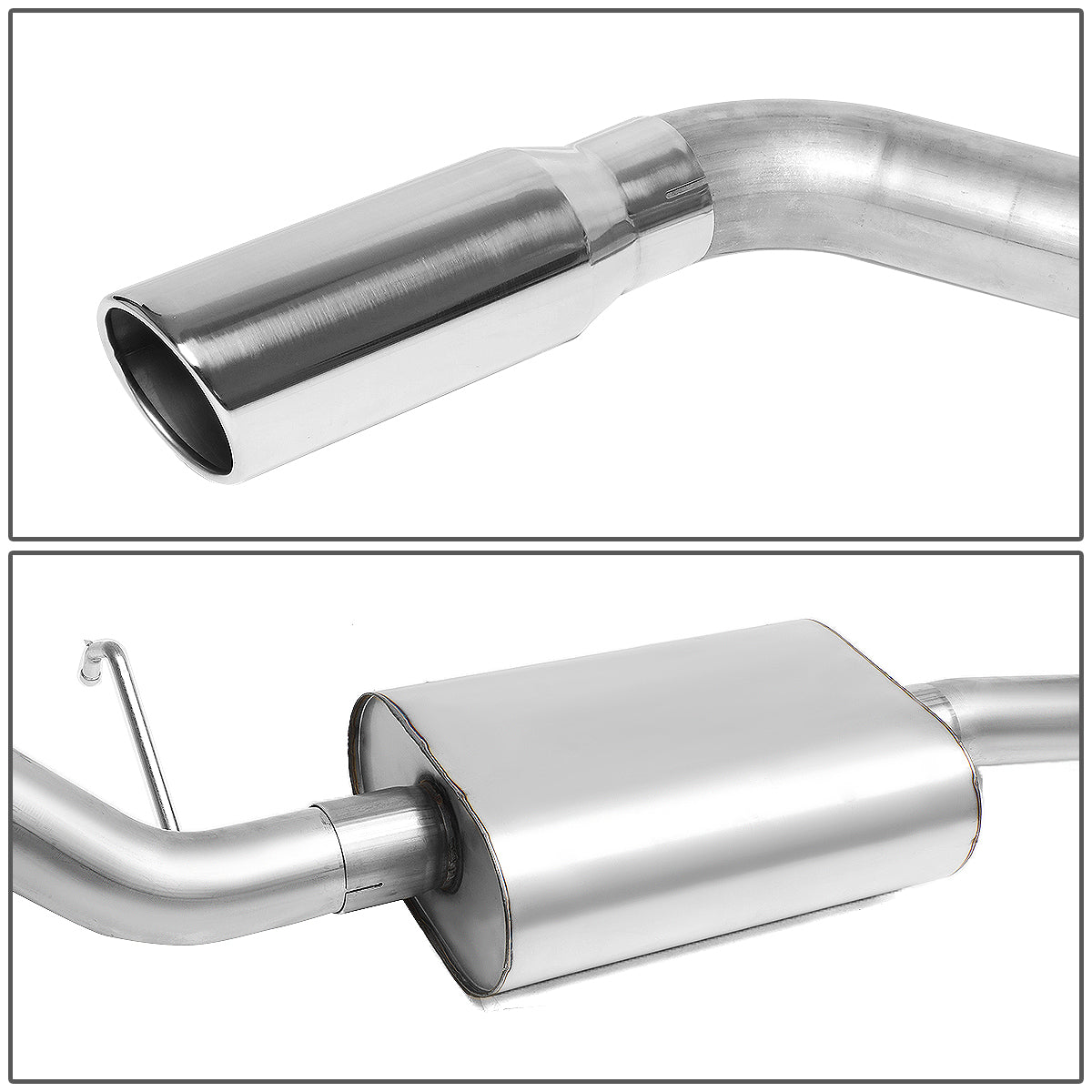 TUBERIA CATBACK CATBACK - 99-07 CHEVY SILVERADO / GMC SIERRA STANDARD CAB SHORT BED 4.3L / 4.8L / 5.3L / 6.0L - MUFFLER TIP - STAINLESS STEEL