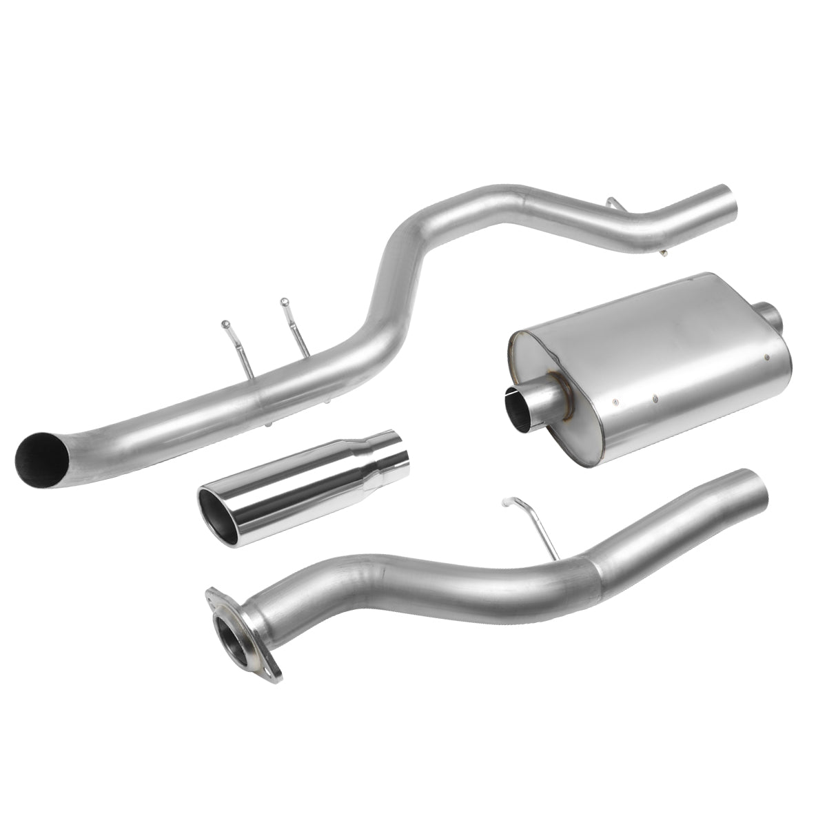 TUBERIA CATBACK CATBACK - 99-07 CHEVY SILVERADO / GMC SIERRA STANDARD CAB SHORT BED 4.3L / 4.8L / 5.3L / 6.0L - MUFFLER TIP - STAINLESS STEEL