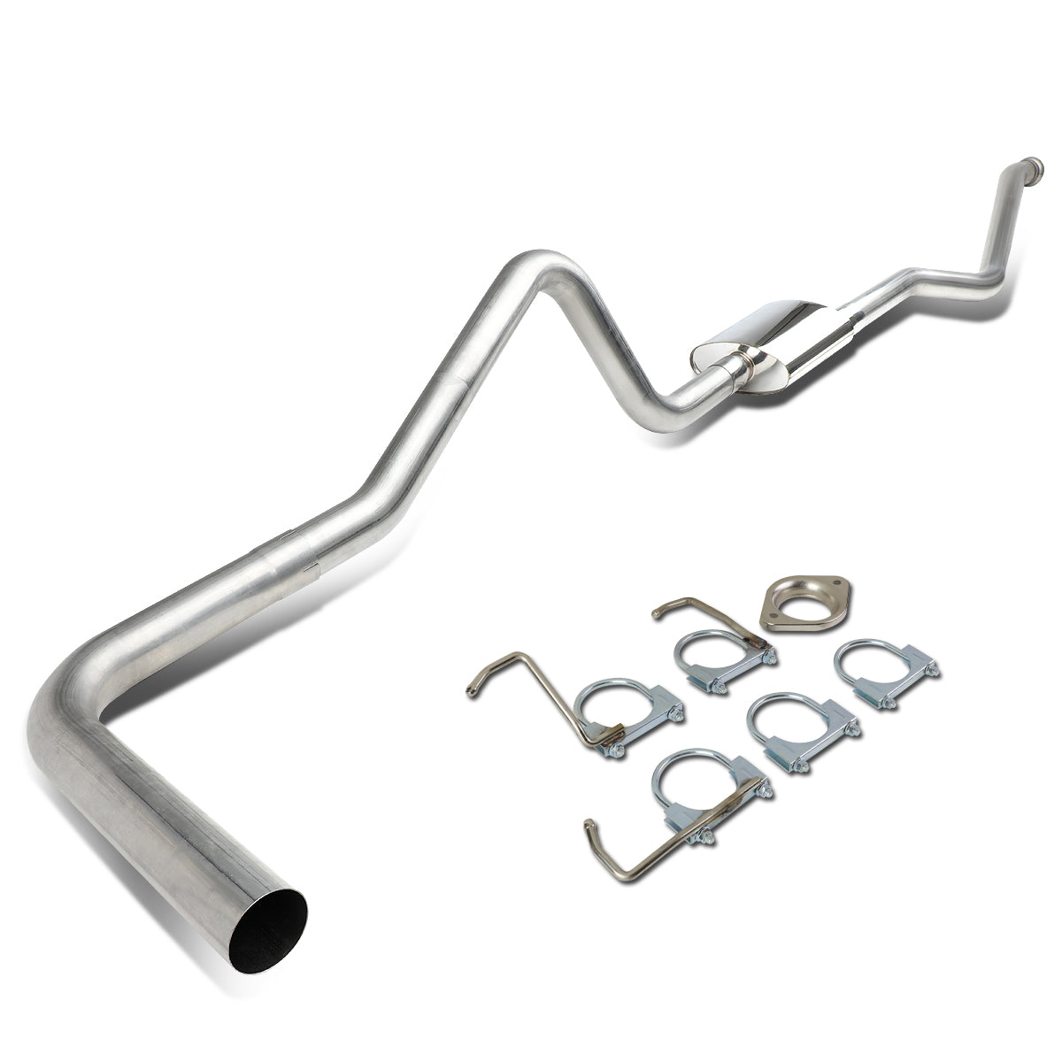 TUBERIA CATBACK CATBACK - 99-06 CHEVY SILVERADO, GMC SIERRA 1500 - EXTENDED CREW CAB - SHORT BED- SINGLE TIP - STAINLESS STEEL