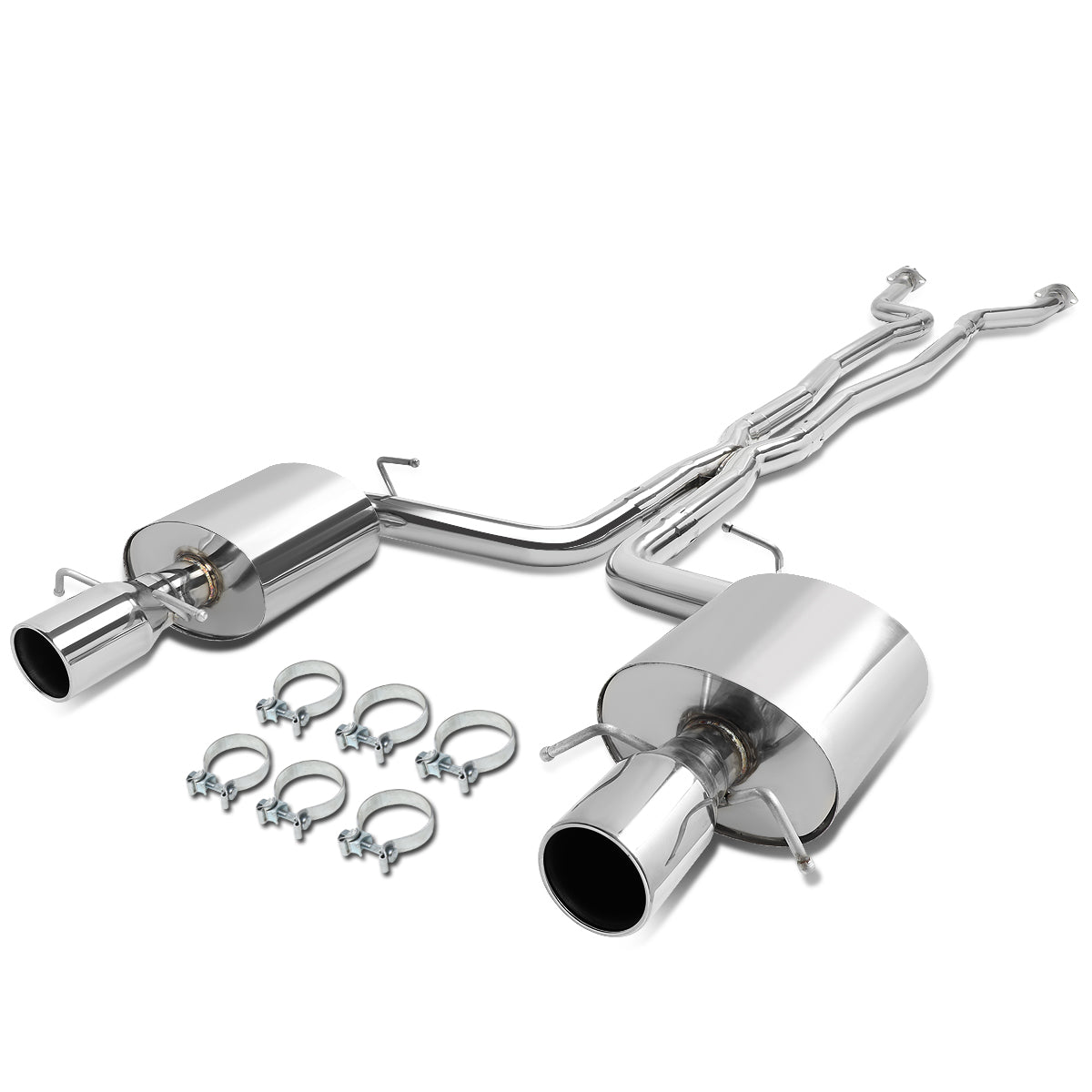 TUBERIA CATBACK CATBACK - STAINLESS STEEL - DUAL ROLLED TIP - 09-11 CADILLAC CTS-V RWD A/T M/T 6.2L
