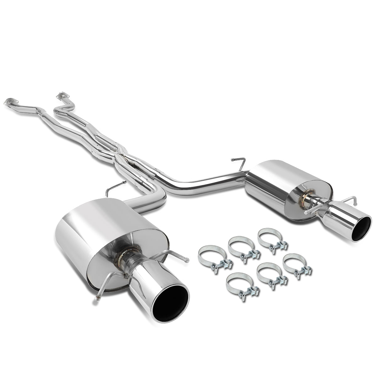 TUBERIA CATBACK CATBACK - STAINLESS STEEL - DUAL ROLLED TIP - 09-11 CADILLAC CTS-V RWD A/T M/T 6.2L