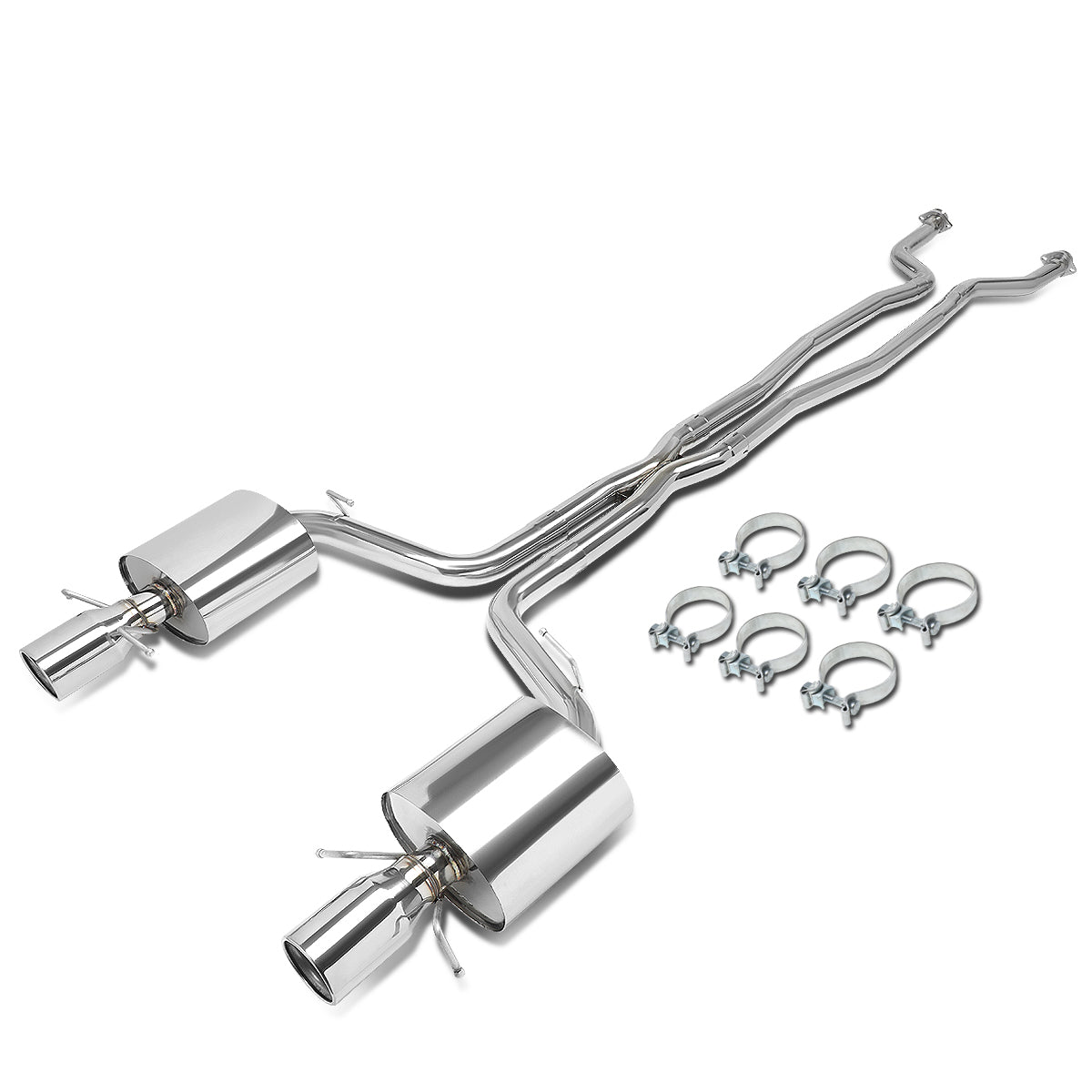 TUBERIA CATBACK CATBACK - STAINLESS STEEL - DUAL ROLLED TIP - 09-11 CADILLAC CTS-V RWD A/T M/T 6.2L