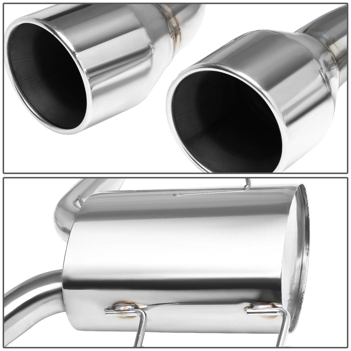 TUBERIA CATBACK CATBACK - 09-11 CADILLAC CTS-V RWD A/T M/T 6.2L - DUAL ROLLED TIP - STAINLESS STEEL