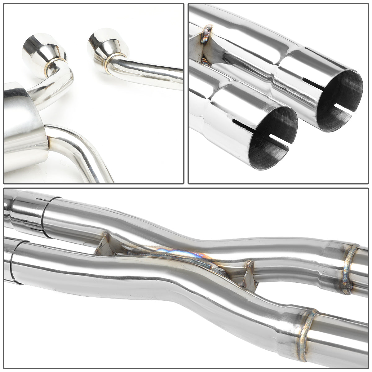 TUBERIA CATBACK CATBACK - 09-11 CADILLAC CTS-V RWD A/T M/T 6.2L - DUAL ROLLED TIP - STAINLESS STEEL