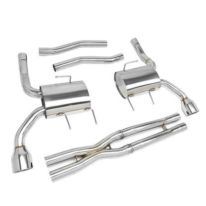 TUBERIA CATBACK CATBACK - 09-11 CADILLAC CTS-V RWD A/T M/T 6.2L - DUAL ROLLED TIP - STAINLESS STEEL