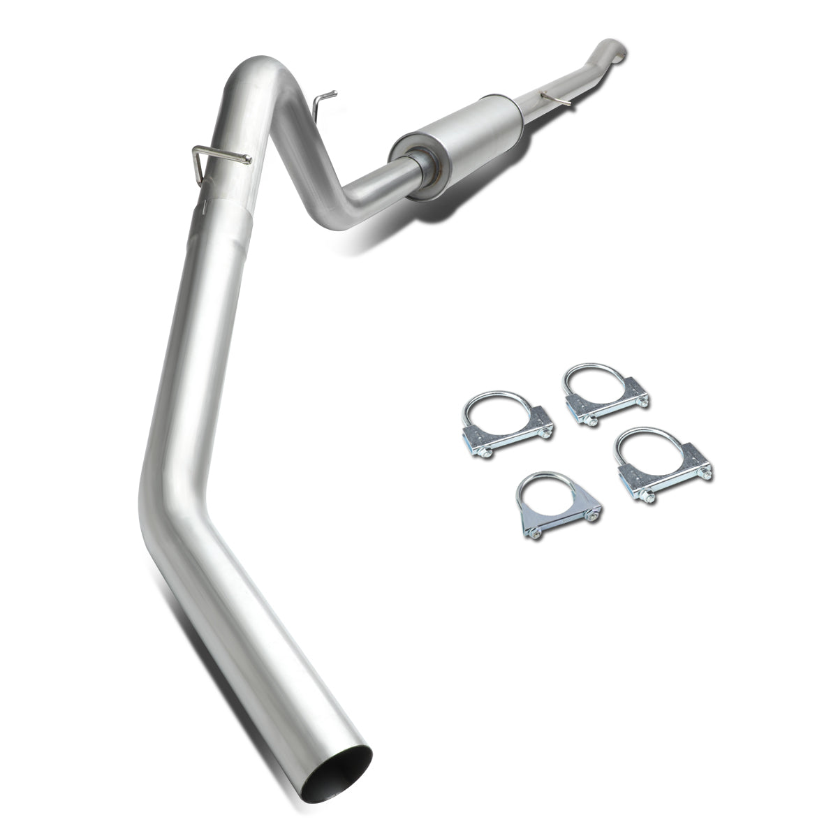 TUBERIA CATBACK CATBACK - 05-07 DODGE DAKOTA - 3.4L / 4.7L - SINGLE TIP - STAINLESS STEEL