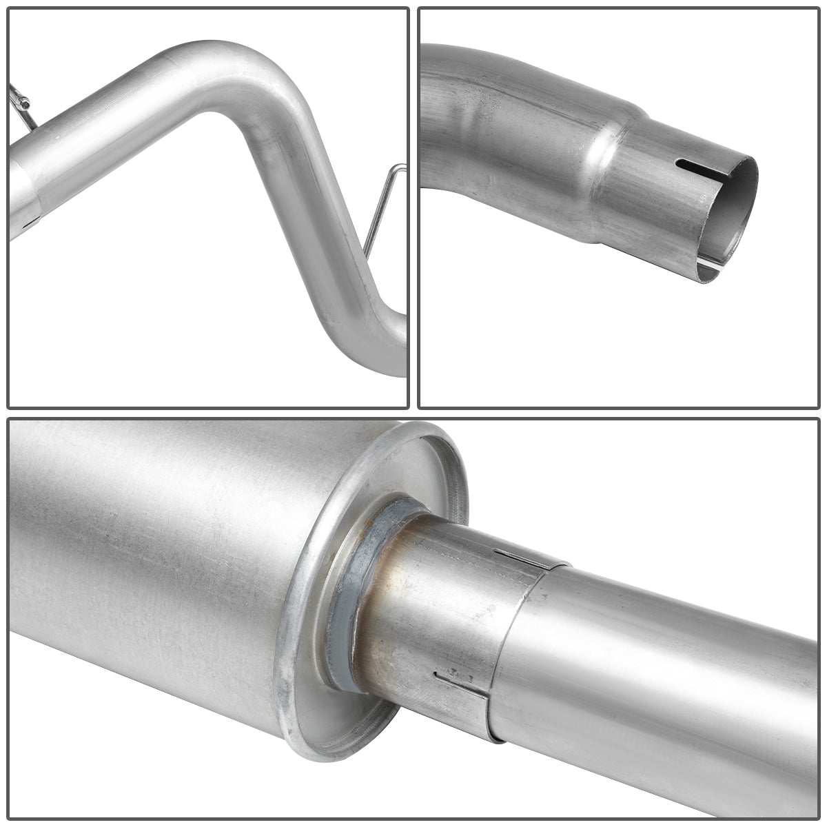 TUBERIA CATBACK CATBACK - 05-07 DODGE DAKOTA - 3.4L / 4.7L - SINGLE TIP - STAINLESS STEEL