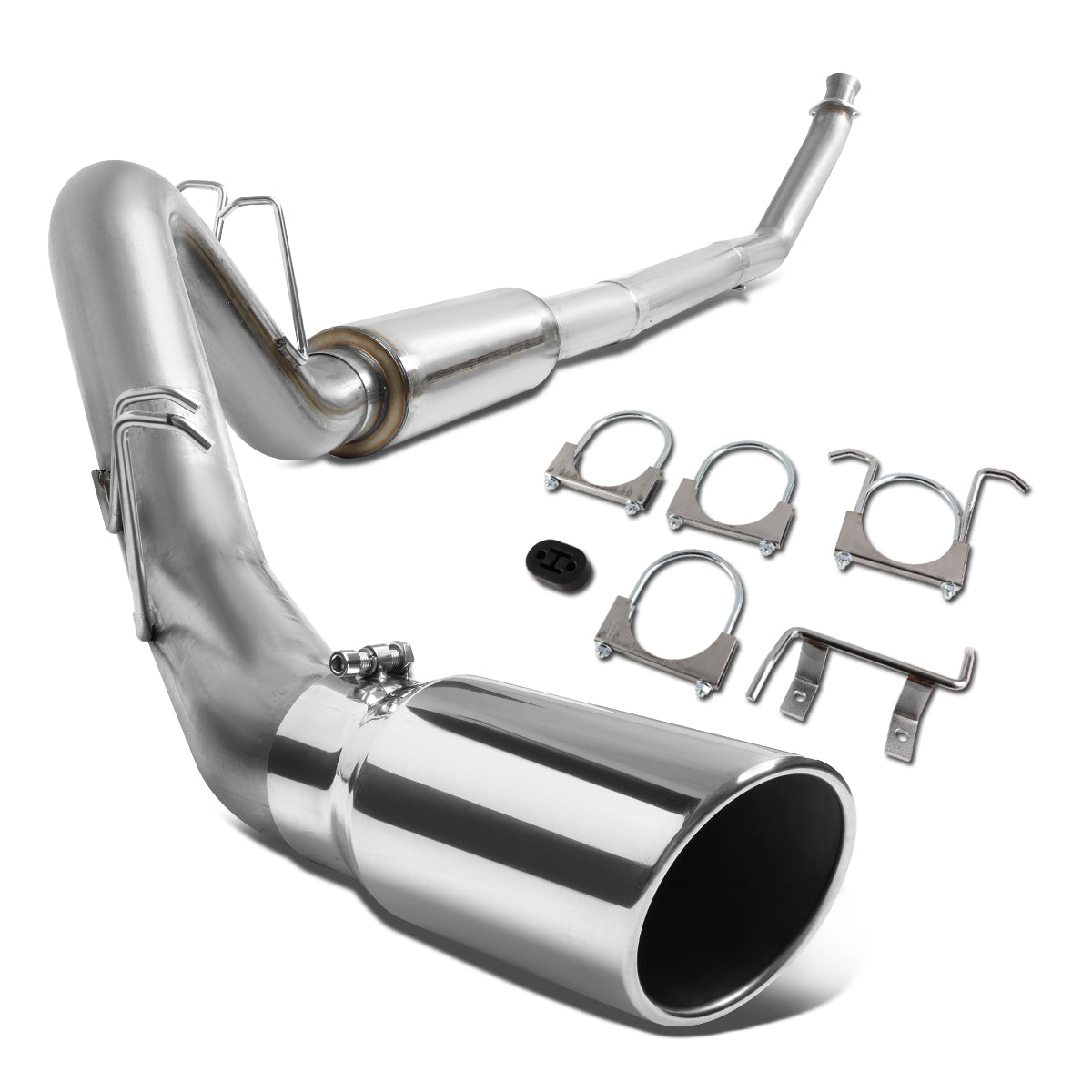 TUBERIA CATBACK CATBACK - 94-02 DODGE RAM 2500, 3500 5.9L - TURBO DIESEL - SINGLE TIP - STAINLESS STEEL