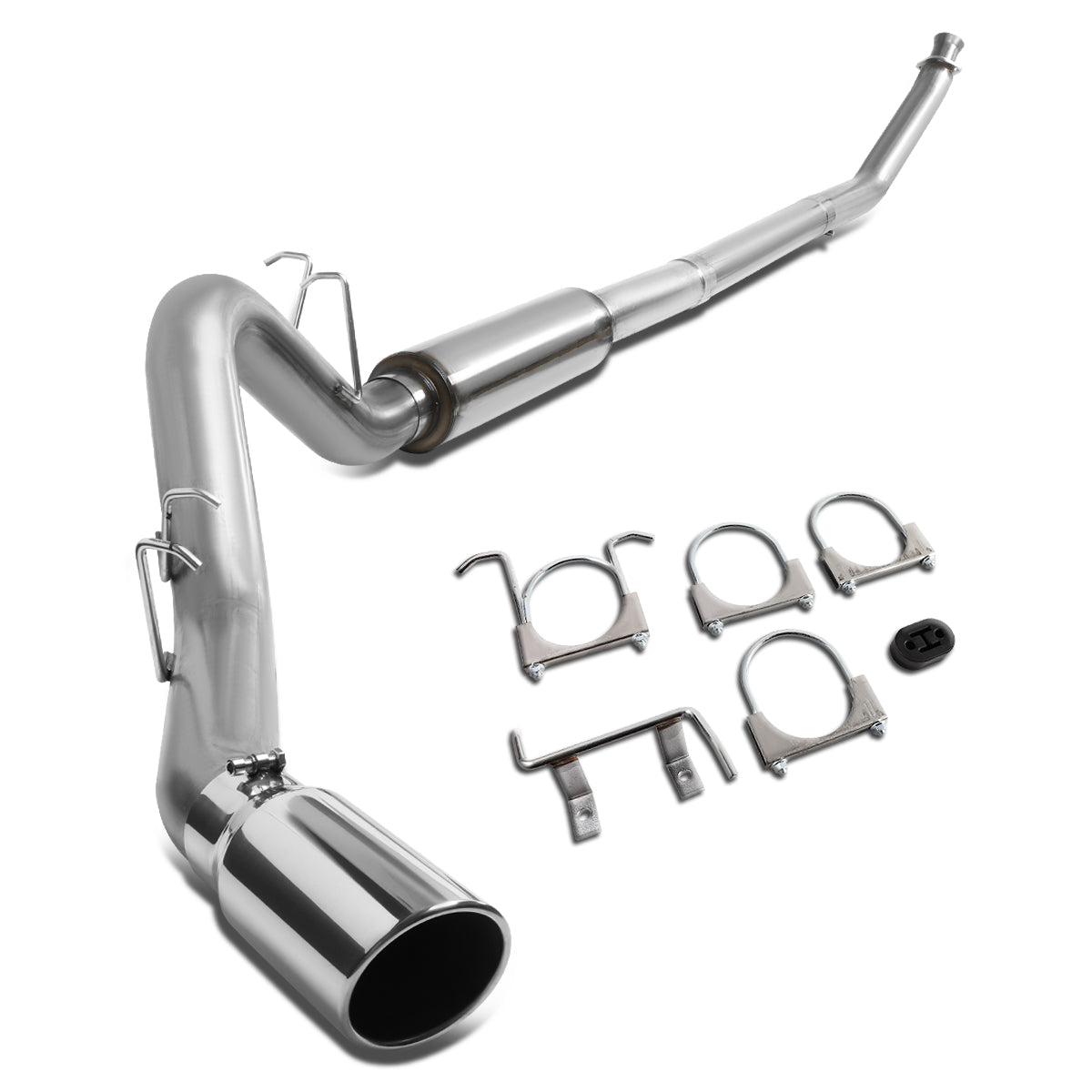 TUBERIA CATBACK CATBACK - 94-02 DODGE RAM 2500, 3500 5.9L - TURBO DIESEL - SINGLE TIP - STAINLESS STEEL