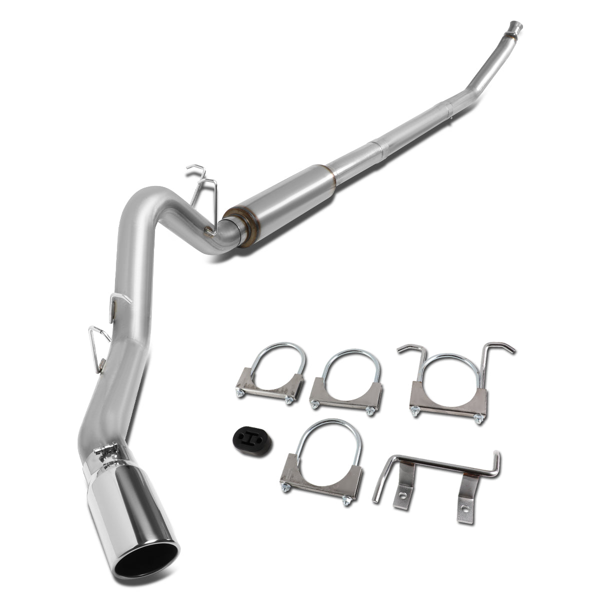 TUBERIA CATBACK CATBACK - 94-02 DODGE RAM 2500, 3500 5.9L - TURBO DIESEL - SINGLE TIP - STAINLESS STEEL