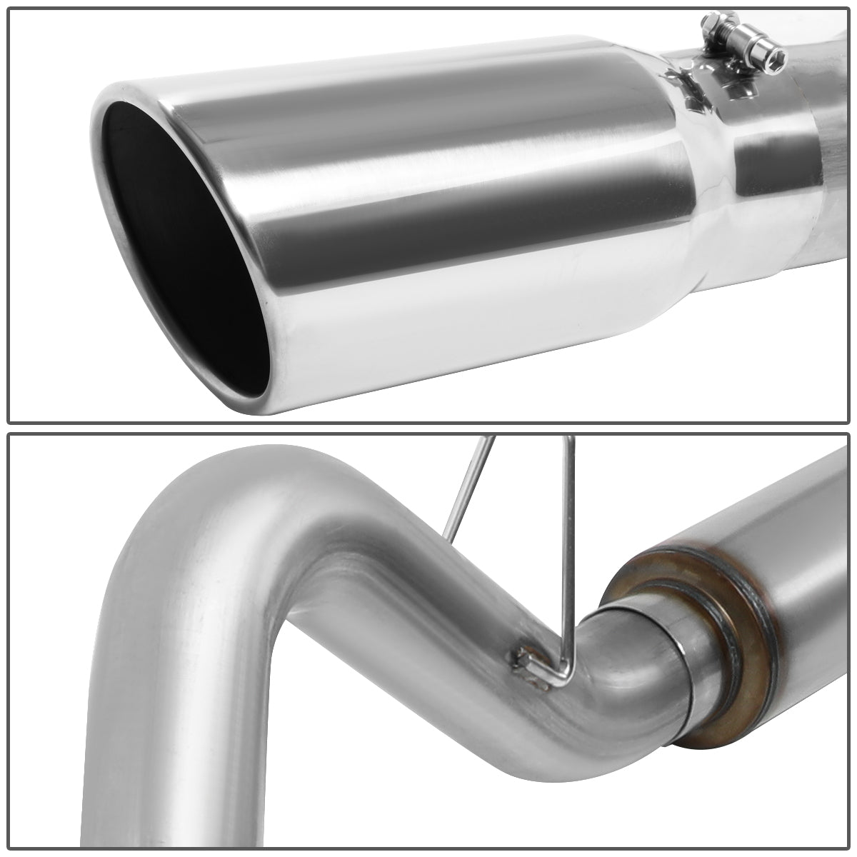 TUBERIA CATBACK CATBACK - 94-02 DODGE RAM 2500, 3500 5.9L - TURBO DIESEL - SINGLE TIP - STAINLESS STEEL