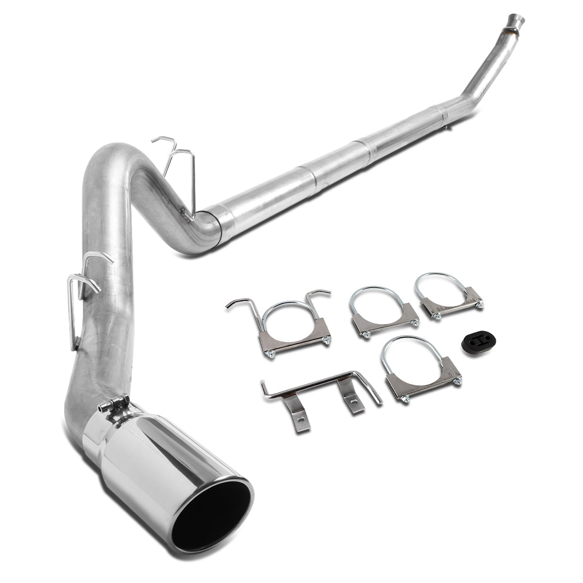 TUBERIA CATBACK CATBACK - 94-02 DODGE RAM 2500, 3500 5.9L - TURBO DIESEL - SINGLE TIP - STRAIGHT PIPE - STAINLESS STEEL