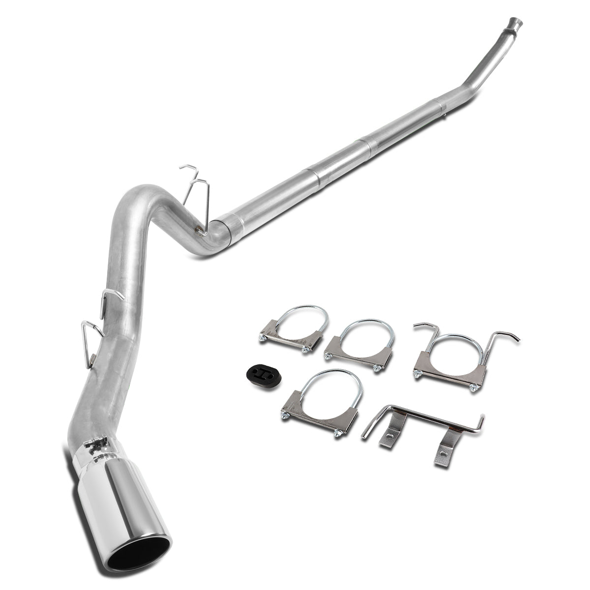 TUBERIA CATBACK CATBACK - 94-02 DODGE RAM 2500, 3500 5.9L - TURBO DIESEL - SINGLE TIP - STRAIGHT PIPE - STAINLESS STEEL