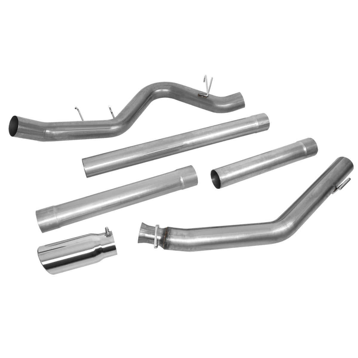 TUBERIA CATBACK CATBACK - 94-02 DODGE RAM 2500, 3500 5.9L - TURBO DIESEL - SINGLE TIP - STRAIGHT PIPE - STAINLESS STEEL