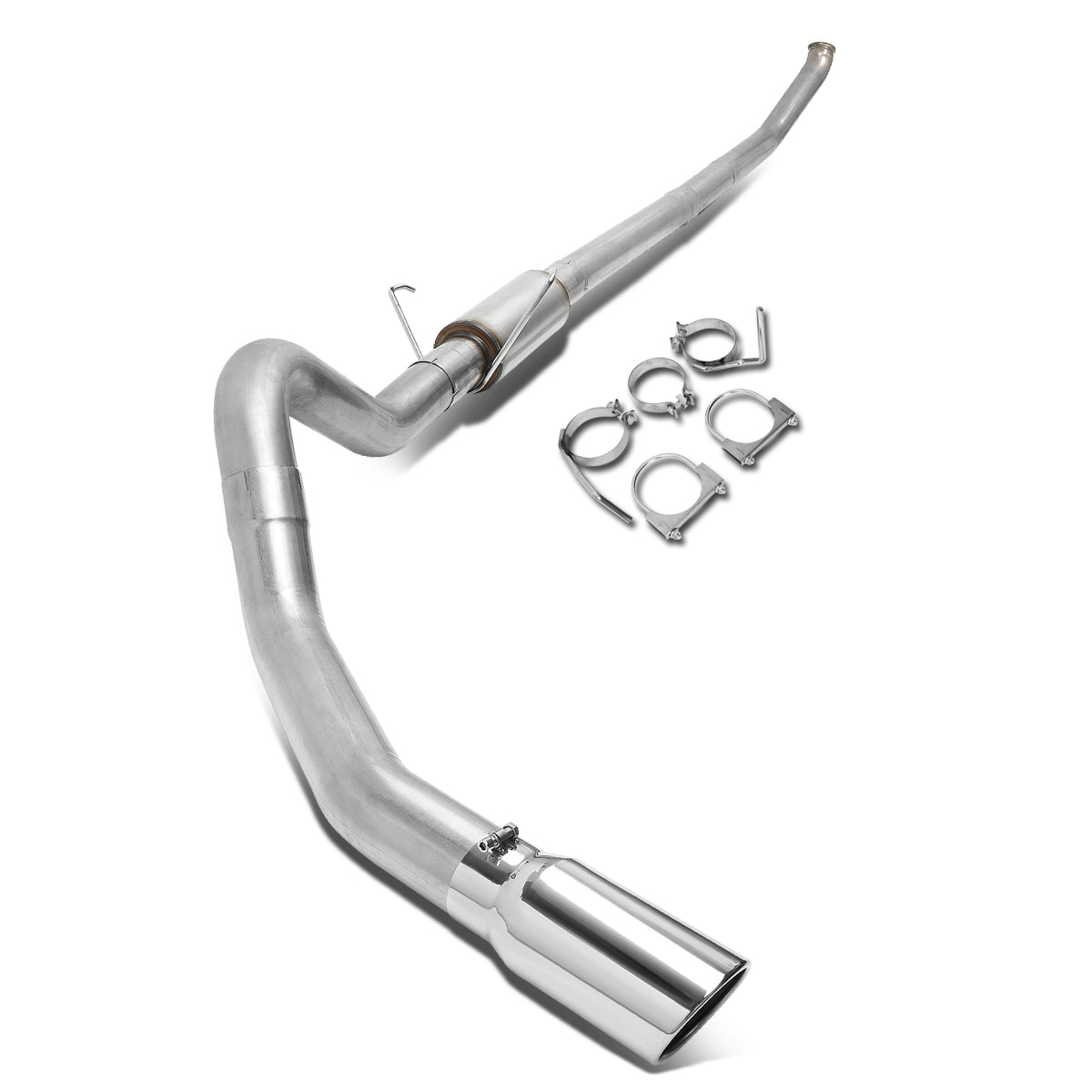 TUBERIA CATBACK CATBACK - 03-04 DODGE RAM 2500, 3500 5.9L - TURBO DIESEL - SINGLE TIP - STAINLESS STEEL