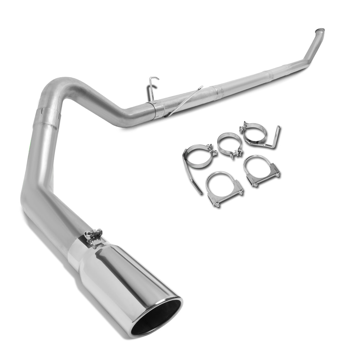 TUBERIA CATBACK CATBACK - 03-04 DODGE RAM 2500, 3500 5.9L - TURBO DIESEL - SINGLE TIP - STRAIGHT PIPE - STAINLESS STEEL