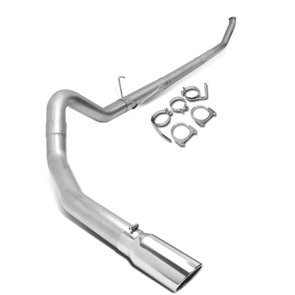 TUBERIA CATBACK CATBACK - 03-04 DODGE RAM 2500, 3500 5.9L - TURBO DIESEL - SINGLE TIP - STRAIGHT PIPE - STAINLESS STEEL